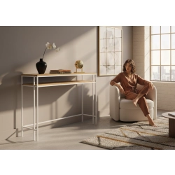 KONSOLA - REGAŁA Z DREWNA LITEGO DĄB OLCHA JESION SKD-375